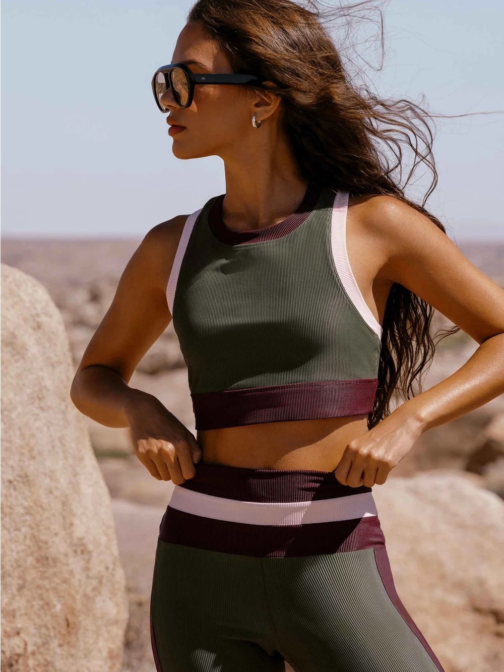 Beach Riot Gwen Top Wild Berry Colorblock